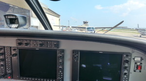 Sitting at the front of the plane! It's really quite a thrill.