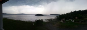 The view from my temporary office space in Fort Chipewyan.